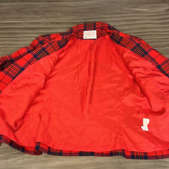PENDLETON PETITES WOOL 1980’s PLAID RED LABEL BLAZER SIZE MEDIUM PETITE - Picture 12 of 16